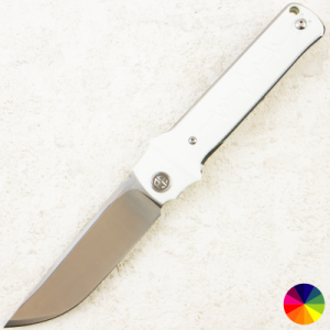 Нож Petrified Fish Tena, D2, Satin, G10 White Handle, PFB04WS